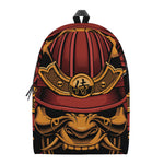 Japanese Samurai Warrior Mask Print Backpack