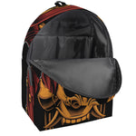 Japanese Samurai Warrior Mask Print Backpack
