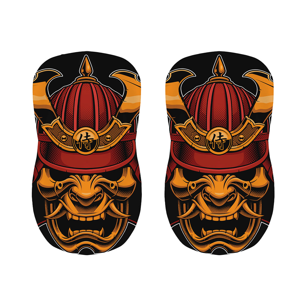 Japanese Samurai Warrior Mask Print Bar Stool Covers