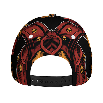 Japanese Samurai Warrior Mask Print Baseball Cap