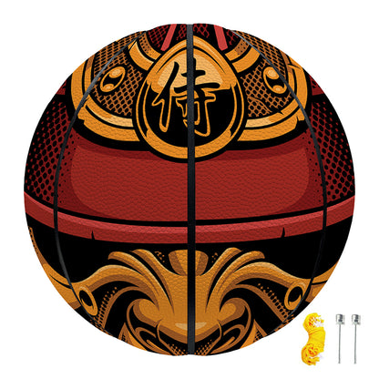 Japanese Samurai Warrior Mask Print Basketball