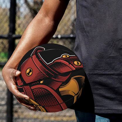 Japanese Samurai Warrior Mask Print Basketball
