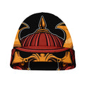Japanese Samurai Warrior Mask Print Beanie