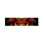 Japanese Samurai Warrior Mask Print Bed Runner