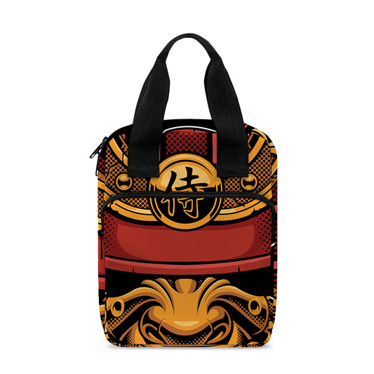 Japanese Samurai Warrior Mask Print Bible Tote Bag