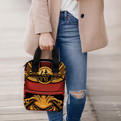 Japanese Samurai Warrior Mask Print Bible Tote Bag
