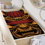 Japanese Samurai Warrior Mask Print Changing Pad Cover
