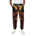 Japanese Samurai Warrior Mask Print Cotton Sweatpants