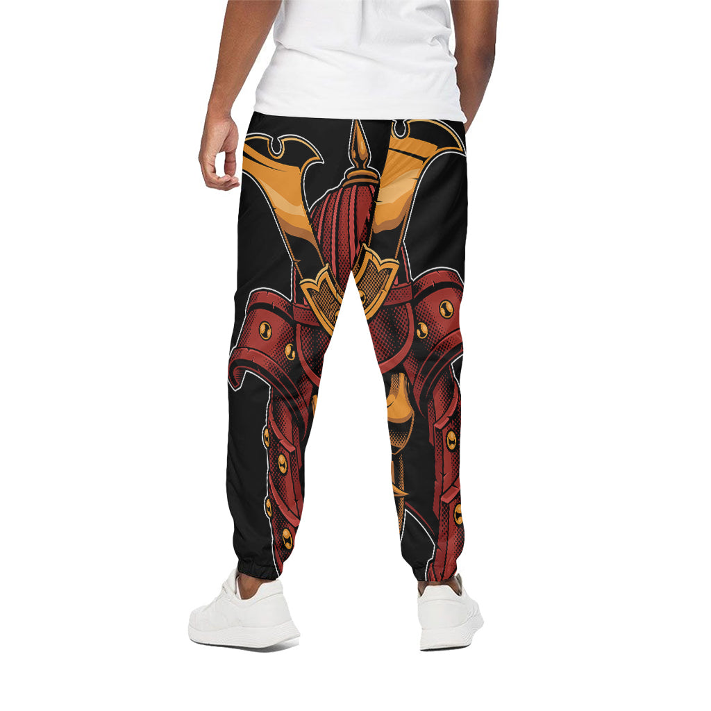 Japanese Samurai Warrior Mask Print Cotton Pants