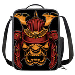Japanese Samurai Warrior Mask Print Crossbody Lunch Bag