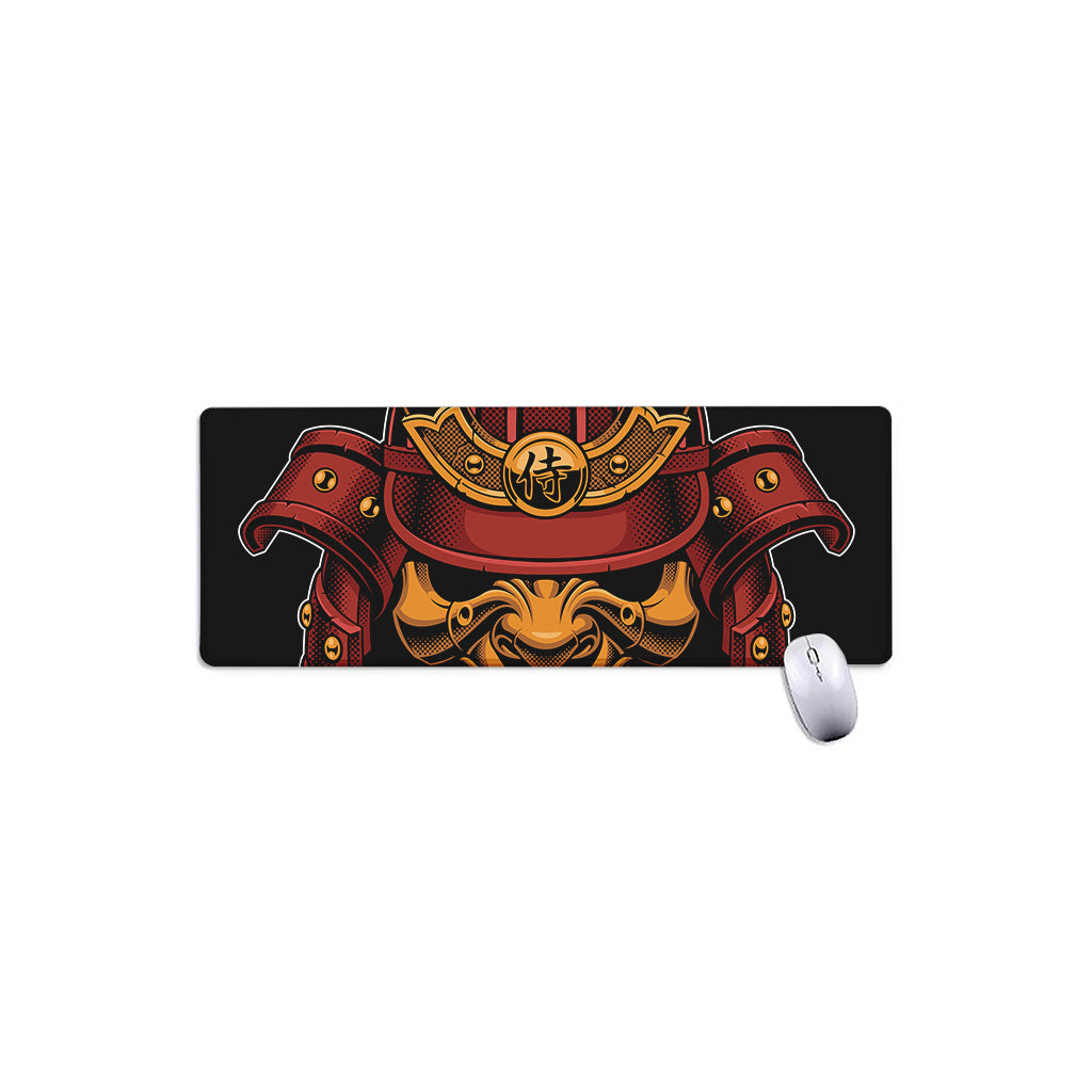 Japanese Samurai Warrior Mask Print Extended Mouse Pad