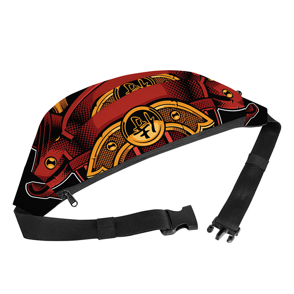 Japanese Samurai Warrior Mask Print Fanny Pack