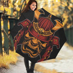 Japanese Samurai Warrior Mask Print Foldable Umbrella
