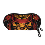 Japanese Samurai Warrior Mask Print Glasses Case