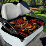 Japanese Samurai Warrior Mask Print Golf Cart Seat Cover