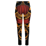 Japanese Samurai Warrior Mask Print High-Waisted Pocket Leggings