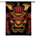 Japanese Samurai Warrior Mask Print House Flag