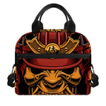 Japanese Samurai Warrior Mask Print Insulated Lunch Bag