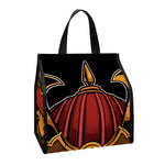 Japanese Samurai Warrior Mask Print Insulated Lunch Tote