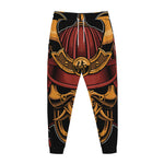Japanese Samurai Warrior Mask Print Jogger Pants