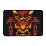 Japanese Samurai Warrior Mask Print Kitchen Mat