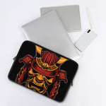 Japanese Samurai Warrior Mask Print Laptop Sleeve