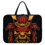 Japanese Samurai Warrior Mask Print Laptop Sleeve With Handle