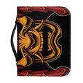 Japanese Samurai Warrior Mask Print Leather Bible Cover