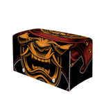 Japanese Samurai Warrior Mask Print Leather Tissue Box Cover