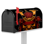 Japanese Samurai Warrior Mask Print Mailbox Cover