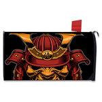 Japanese Samurai Warrior Mask Print Mailbox Cover