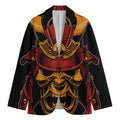 Japanese Samurai Warrior Mask Print Men's Blazer