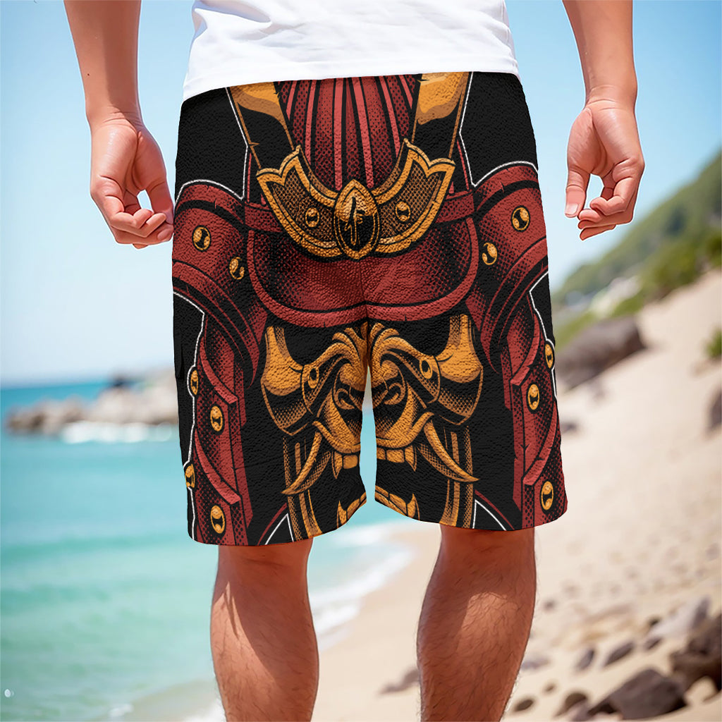 Japanese Samurai Warrior Mask Print Men's Cargo Shorts