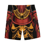 Japanese Samurai Warrior Mask Print Men's Sports Shorts