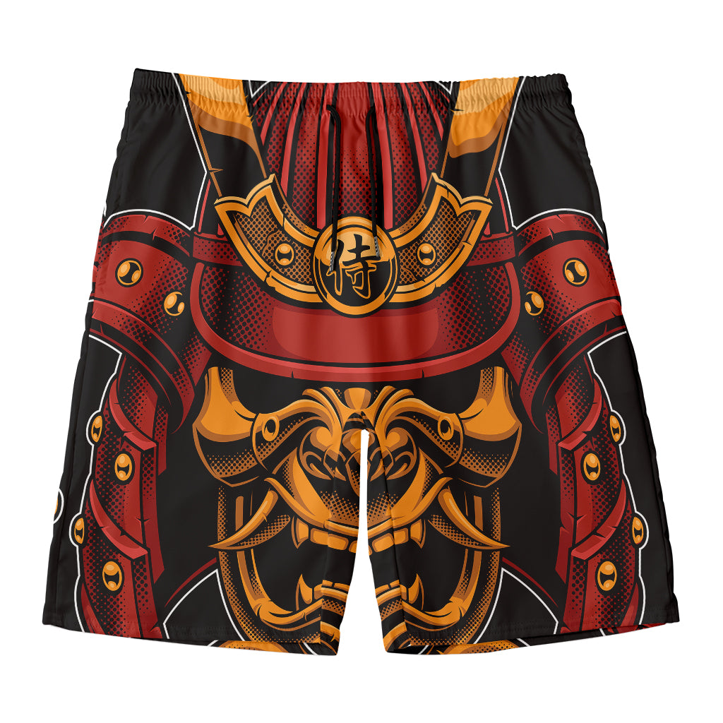 Japanese Samurai Warrior Mask Print Men's Swim Trunks