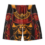 Japanese Samurai Warrior Mask Print Men's Swim Trunks
