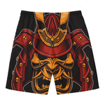 Japanese Samurai Warrior Mask Print Men's Swim Trunks