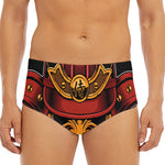 Japanese Samurai Warrior Mask Print Men's Triangle Swim Briefs