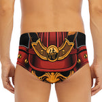 Japanese Samurai Warrior Mask Print Men's Triangle Swim Briefs