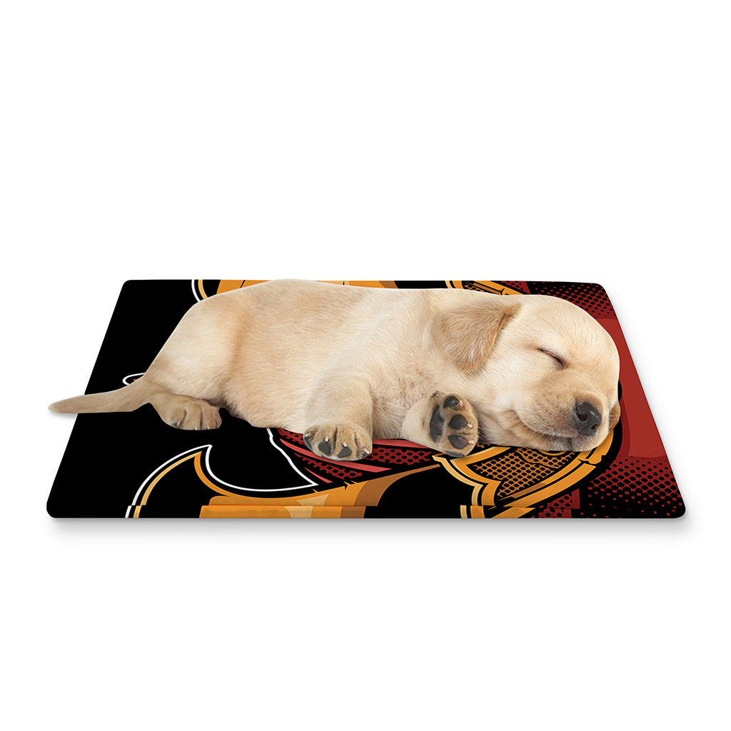 Japanese Samurai Warrior Mask Print Pet Cooling Mat Cover