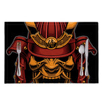 Japanese Samurai Warrior Mask Print Placemat
