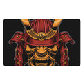 Japanese Samurai Warrior Mask Print Polyester Doormat