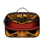 Japanese Samurai Warrior Mask Print Portable Lunch Bag