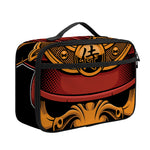 Japanese Samurai Warrior Mask Print Portable Lunch Bag