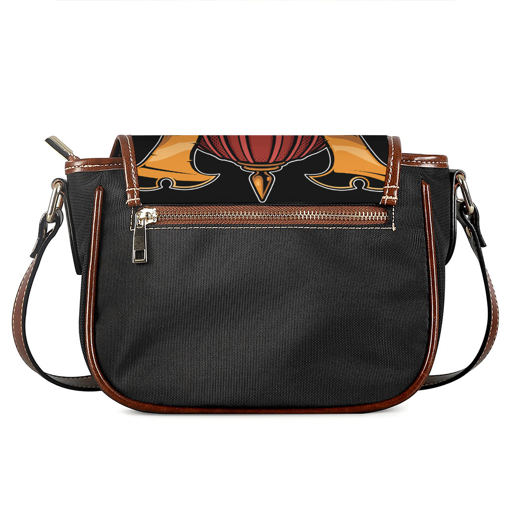 Japanese Samurai Warrior Mask Print Saddle Bag