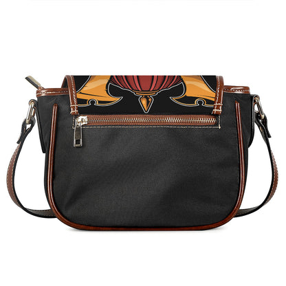 Japanese Samurai Warrior Mask Print Saddle Bag
