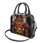 Japanese Samurai Warrior Mask Print Shoulder Handbag