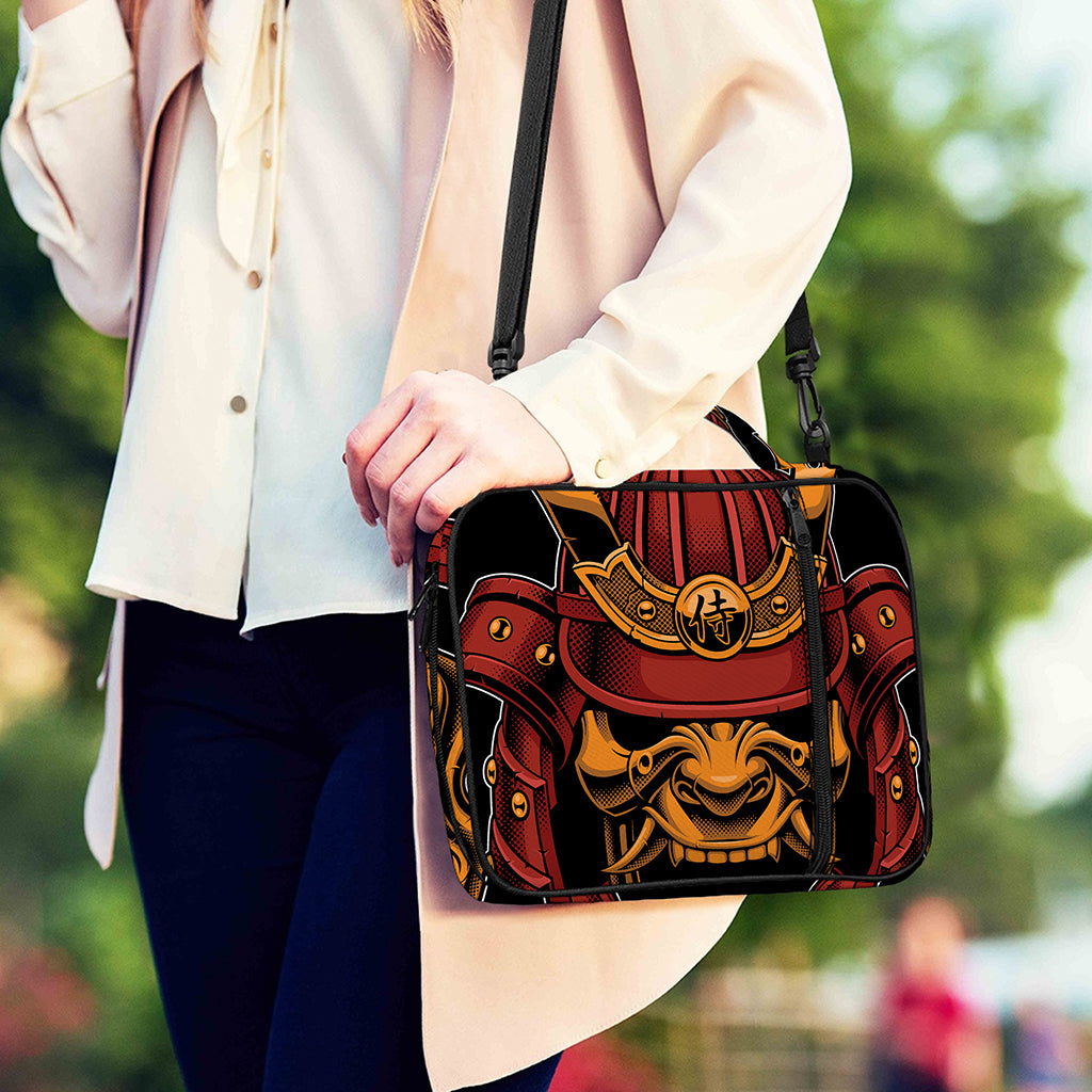 Japanese Samurai Warrior Mask Print Shoulder Strap Bible Bag