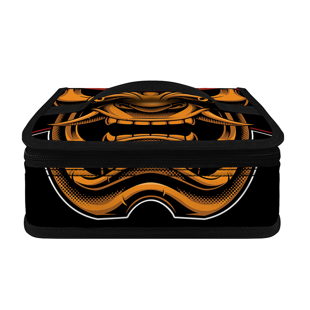 Japanese Samurai Warrior Mask Print Small Lunch Bag