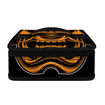 Japanese Samurai Warrior Mask Print Small Lunch Bag
